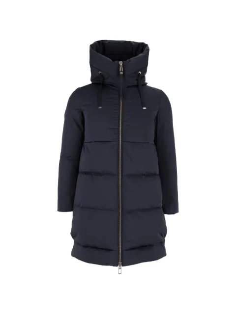 Duno quilted-hooded coat Blue TALIAMESTRE