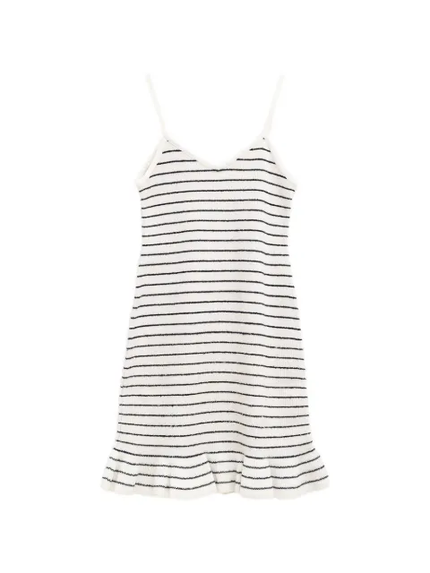 JW Anderson striped ruffled mini dress Neutrals KW1544YN0532