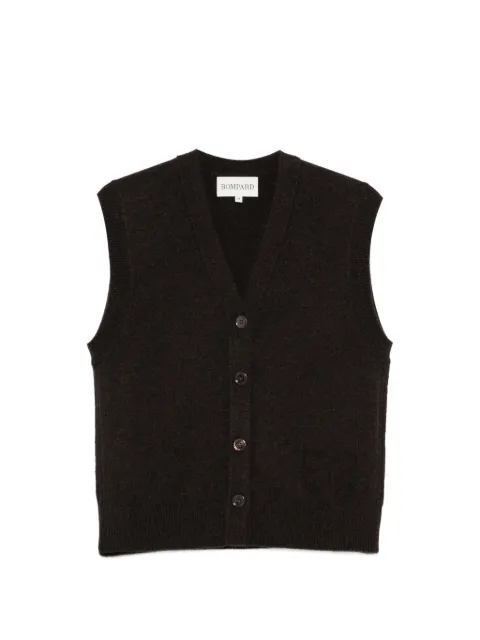 BOMPARD V-neck sleeveless cardigan Brown MO4388