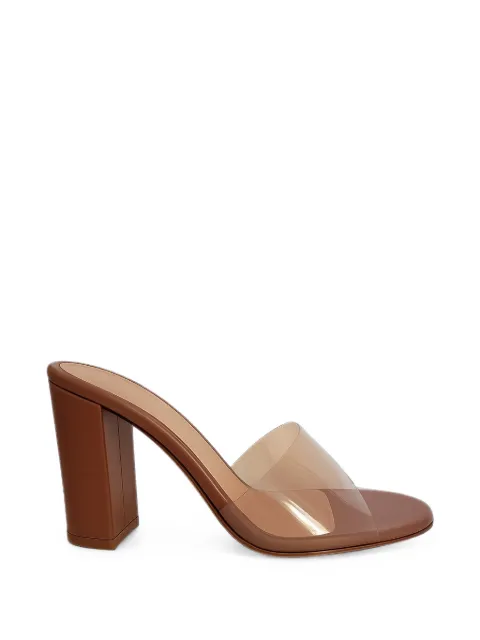 Gianvito Rossi Glass mules 85 White G1003685RICGNPPRLP