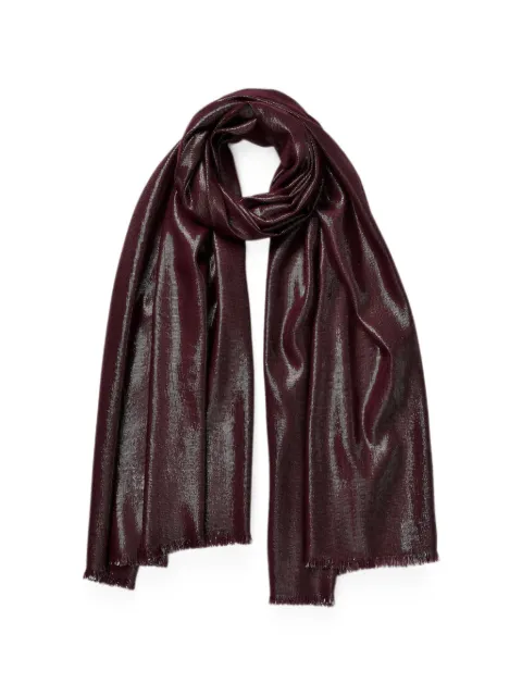 Jane Carr Mercury frayed scarf Red 2503313219MARASCHINO