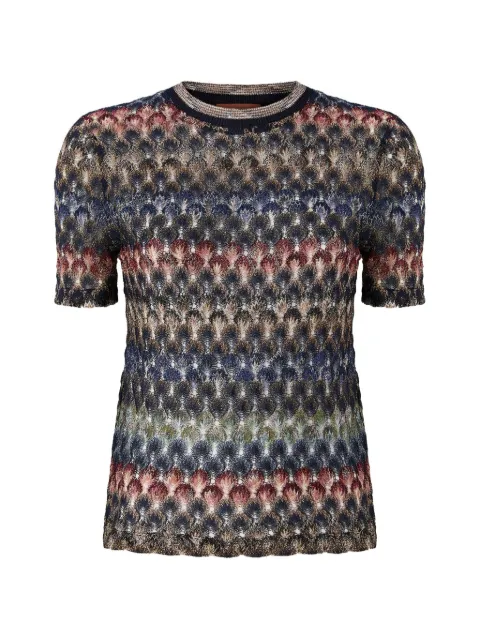 Missoni short-sleeve crew-neck top Blue DS26WN05SMSPV