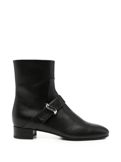Emporio Armani buckle-detail leather boots Black EW005651AF14915UC001
