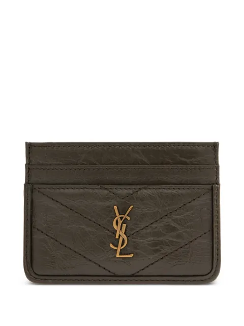 Saint Laurent Niki card case in vintage leather Brown 8728200EN07