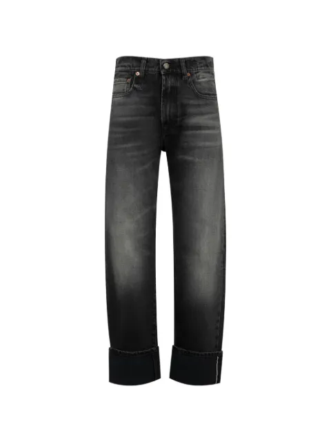 R13 Selvedge cuffed jeans Black R13WD196D471A