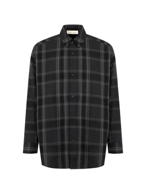 FEAR OF GOD ESSENTIALS flannel button-up shirt Black RW00308