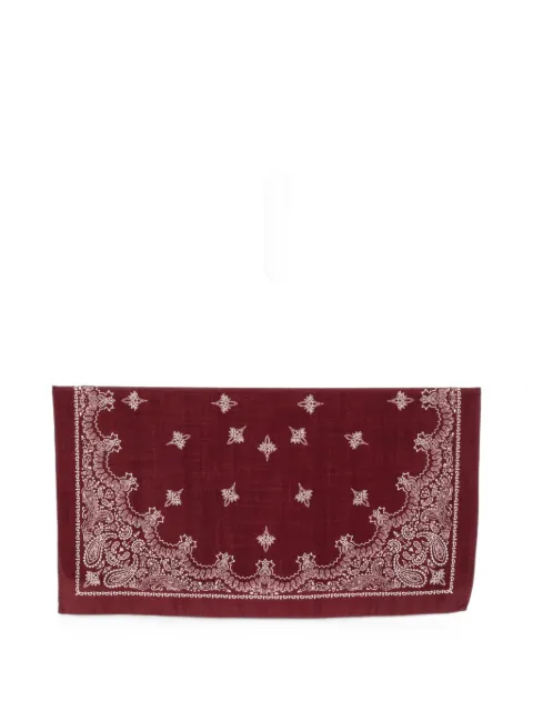 Destin paisley-print wool scarf Red JUCABAPORT