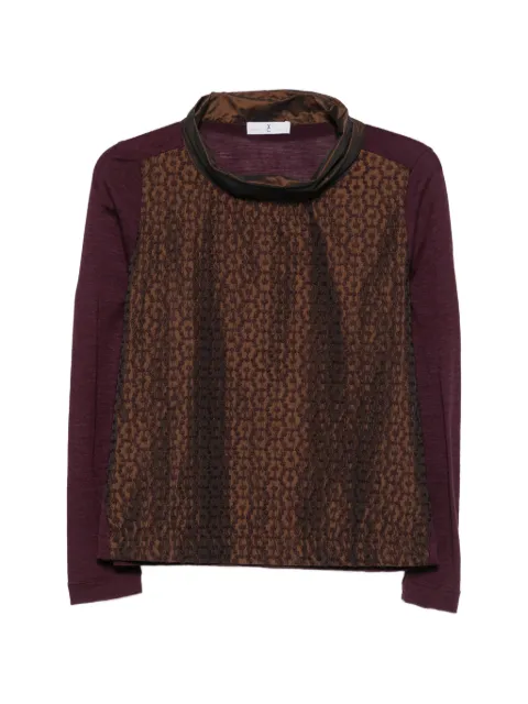 WHYCI MILANO high-neck long-sleeve T-shirt Purple WH0150