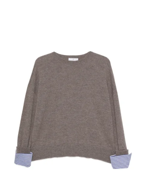 WHYCI MILANO crew-neck long-sleeve top Brown WH05732061