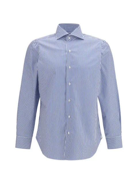 Finamore 1925 Napoli striped long-sleeve shirt Blue NPEUPSZL460148