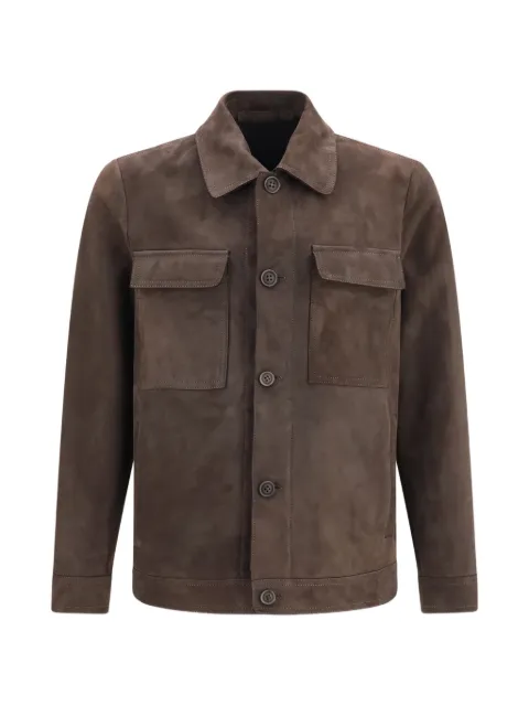 Salvatore Santoro button-up suede jacket Brown 51690U