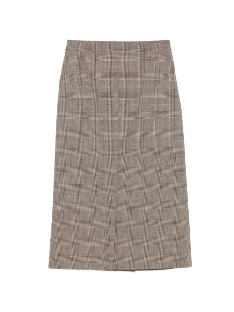 TWINSET check-pattern midi pencil skirt Neutrals 262TP2802