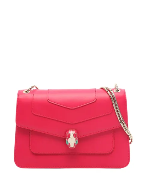 Bvlgari Pre-Owned 2010-2026 Small Leather Square Serpenti Forever Chain crossbody bag Pink 9WIYPQJ1QQVVMRYT