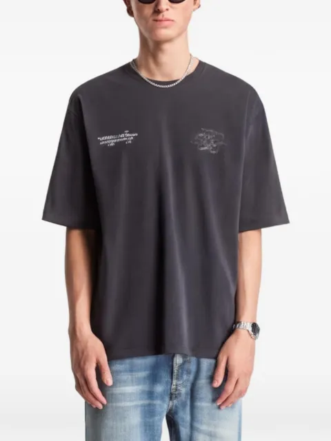 Filling Pieces logo-print boxy T-shirt Black 422620501387136