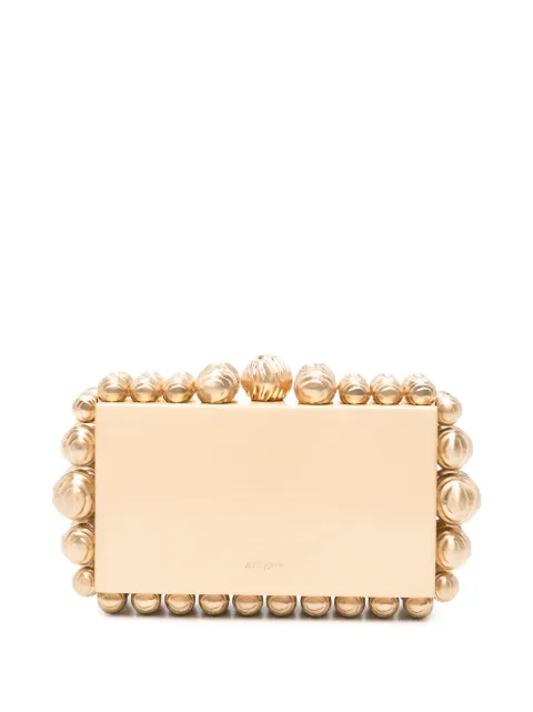 Cult Gaia bead-embellished brushed-finish clutch bag Gold HDBCL3682MT2290
