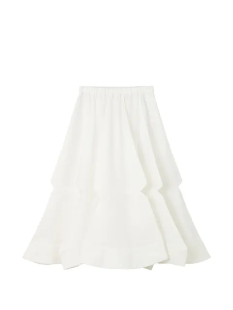 Enföld cutout-detail pleated midi skirt White 300JS2311691