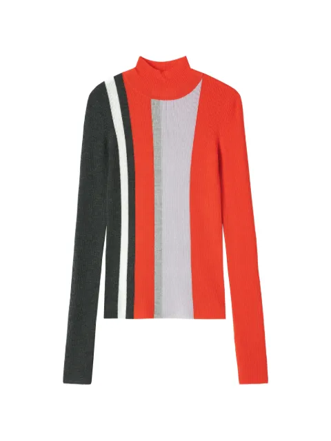 Enföld ribbed colour-block sweater Red 300JS2700201