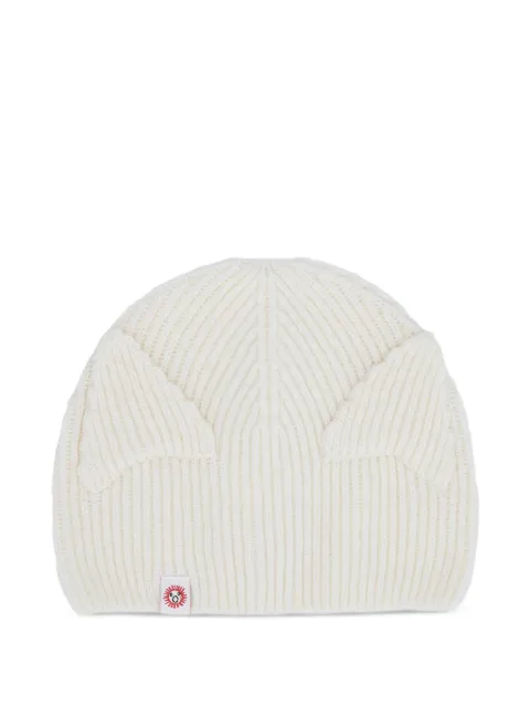 Charles Jeffrey Loverboy ribbed-knit ear-detail beanie hat Neutrals 06213060