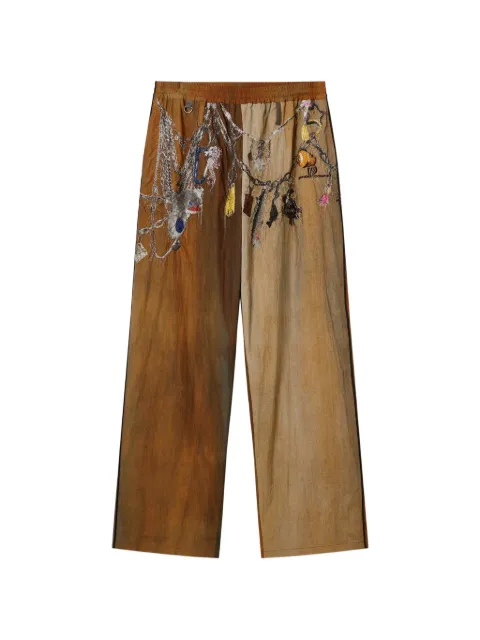 Doublet embroidered distressed trousers Brown 26SS22PT354