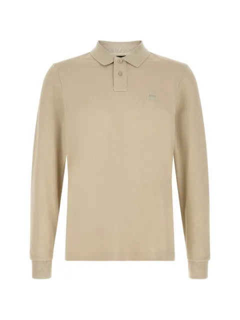 BOSS logo-patch polo shirt Neutrals 50507704