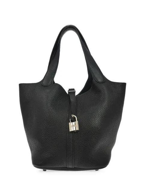 Hermès Pre-Owned 2018 MM Togo Picotin Lock 22 handbag Black 188710