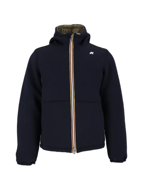 K-Way Jack Spacer reversible hooded jacket Blue K8142YW