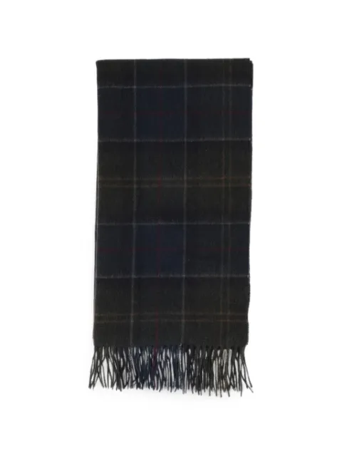 Barbour Braden tartan wool scarf Blue USC0386