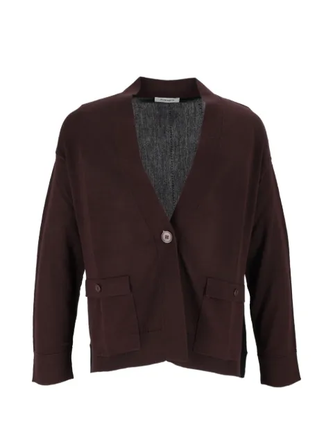 Kangra colour-block buttoned cardigan Brown 490604