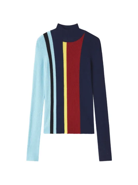 Enföld ribbed-knit striped sweater Blue 300JS2700201