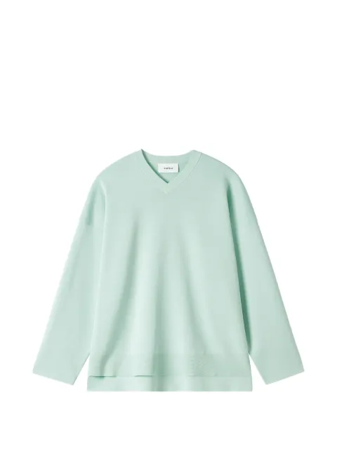 Enföld V-neck drop-shoulder sweater Green 300JS2700241