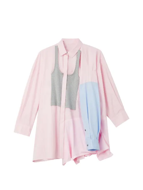 Enföld layered panelled shirt Pink 300JS2301871