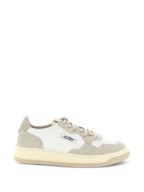 Autry Medalist Low suede-panelled sneakers White AULMBW05