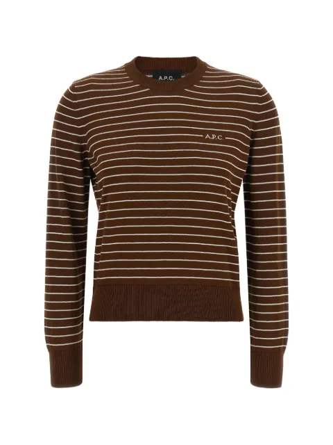 A.P.C. striped Sima sweater Brown COHLPF23510TCA