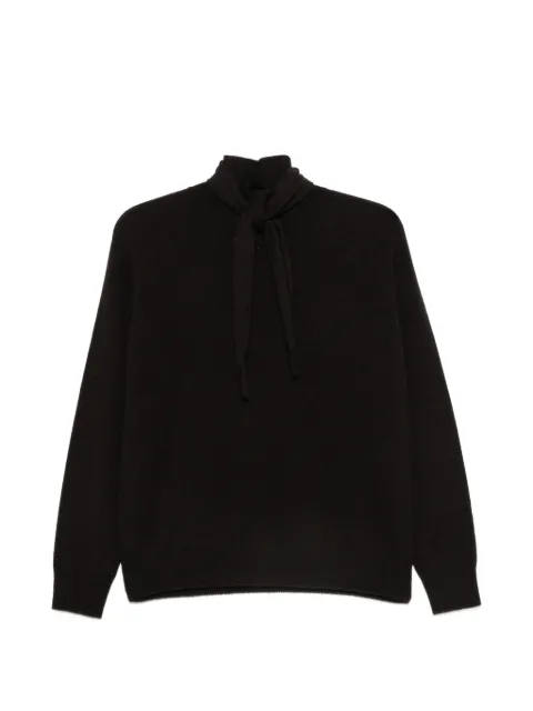 Vanisè tie-fastening cashmere sweater Black V74623