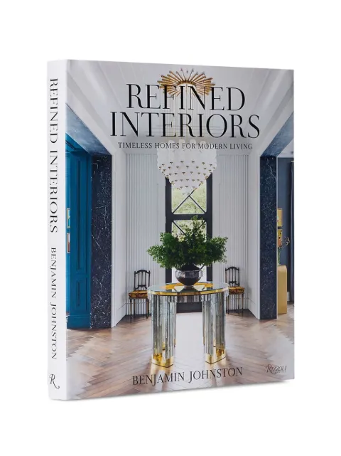 Rizzoli gilt-edged Refined Interiors book White 9780847876341