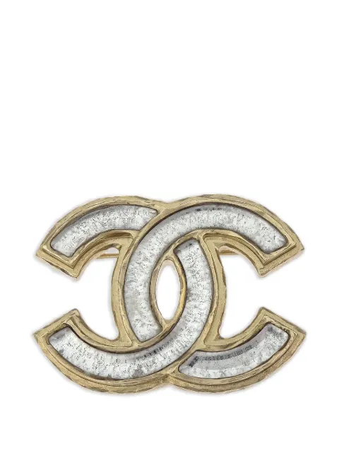 CHANEL Pre-Owned 2012 CC logo-motif brooch Gold 155185