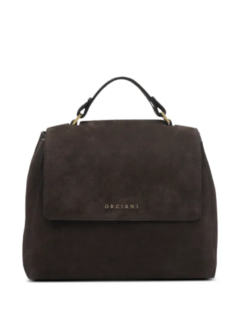 Orciani small Sveva nubuck handbag Brown B01999NBUTESTADIMORO