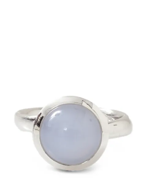 TAMARA COMOLLI chalcedony large bouton ring Silver RBOULCHALWG