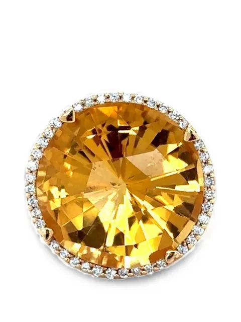 Lisa Nik citrine and diamond ring Pink CTRD17RGRD