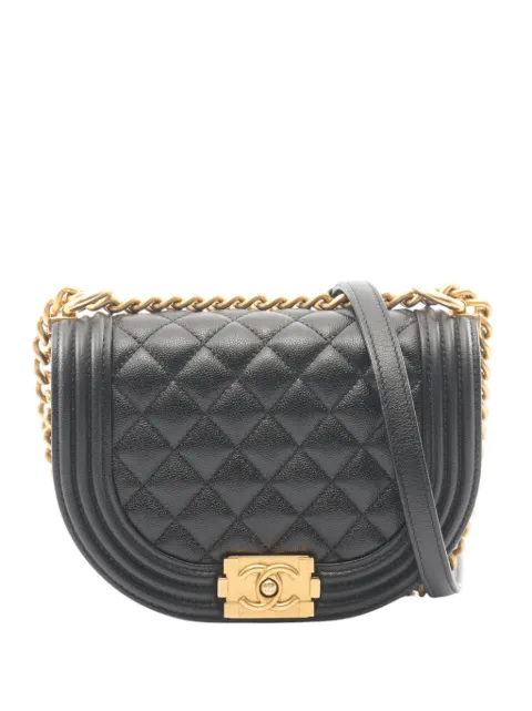 CHANEL Pre-Owned 2021-2026 Small Quilted Caviar Boy Messenger Bag crossbody bag Black PVMWN8ZINGBX7K9H