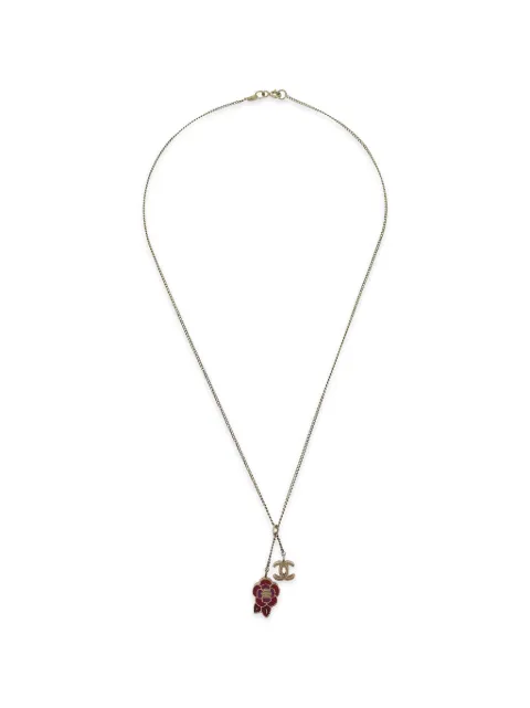 CHANEL Pre-Owned 2005 Camellia CC logo-detail necklace Gold 145117