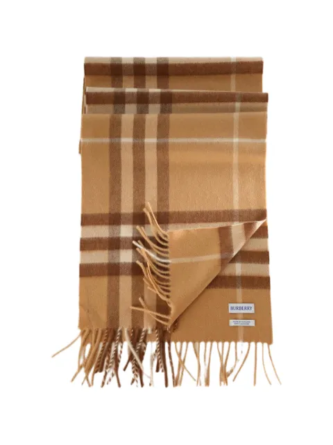Burberry Check fringed scarf Brown 8129985