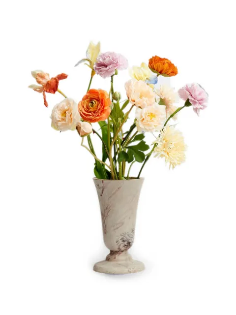 Flowerism Studio Blue Iris and Orange Rose Mix bouquet Neutrals BND012
