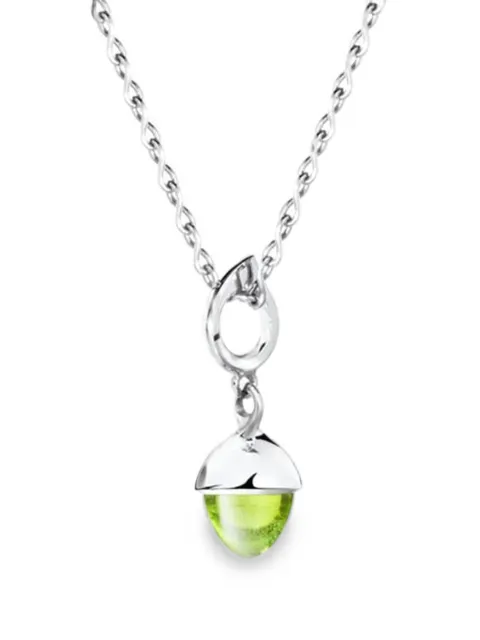 TAMARA COMOLLI Mikado Flamenco peridot pendant Silver PMFLPERWG