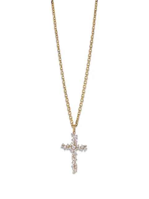Sydney Evan Cocktail Cross diamond necklace Gold CJP3051Y18DC