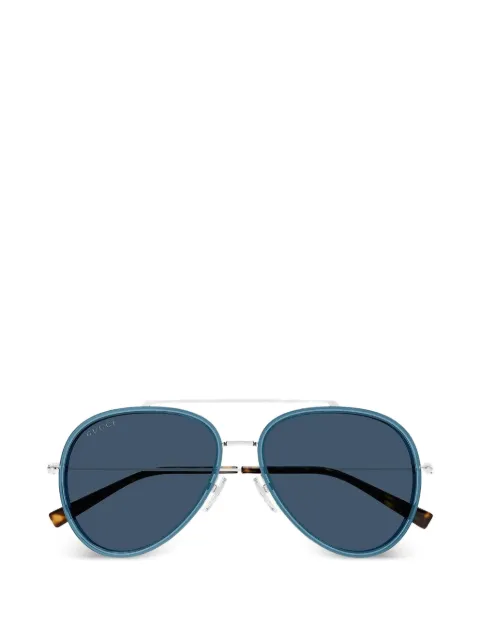 Gucci Eyewear Tiny GG pilot-frame sunglasses Silver GG1981S003