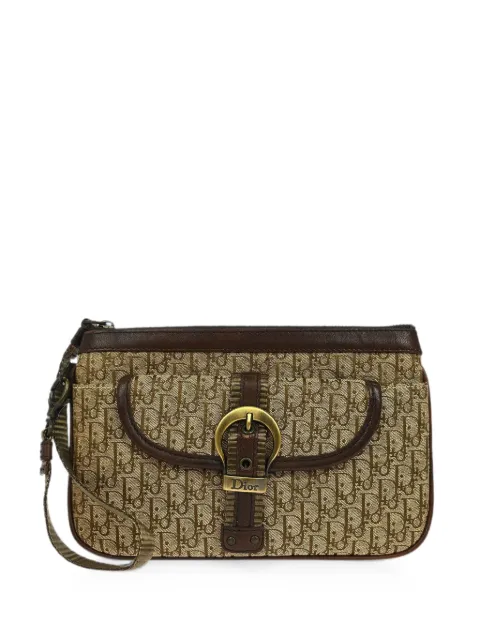 Christian Dior Pre-Owned 2001 Trotter buckle clutch bag Neutrals 135067
