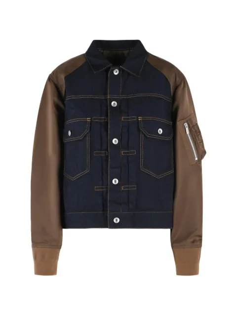 sacai contrast-stitch denim jacket Blue 2608587
