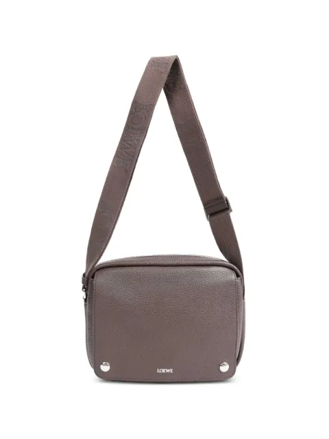 LOEWE medium pebble messenger bag in supple grained calfskin Brown BANBA73X08