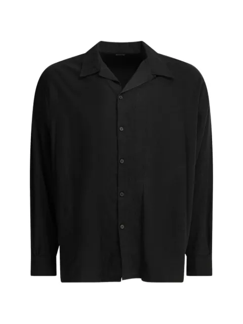 A.PRESSE long-sleeve silk shirt Black 26SAP0213